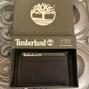 Timberland Flip Clip Wallet Leather Card Holder